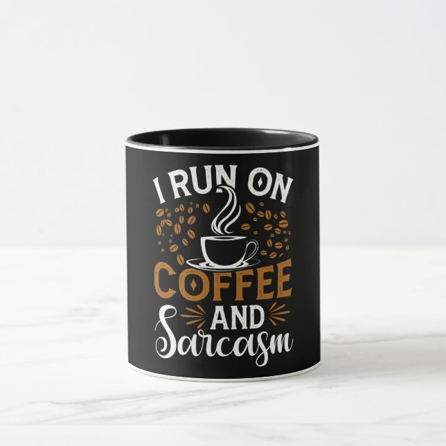 Taza Corro En Café Y Sarcasmo (Centro)