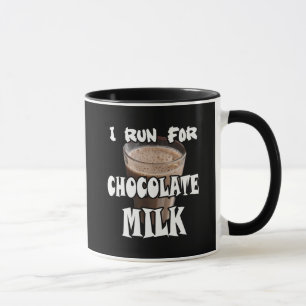 Taza Corro por la leche de chocolate corriendo