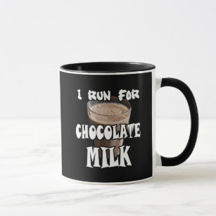 Taza Corro por la leche de chocolate corriendo