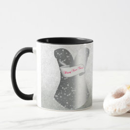 Taza Corsé femenino de Año Nuevo negro/blanco con purpu