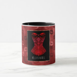 Taza Corsé Labios Rojos