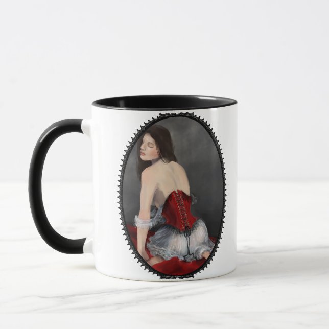 Taza Corset de terciopelo rojo (Izquierda)