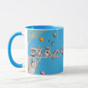 Taza Corta Koala Koalas Whimsical Animal acuarela Mug