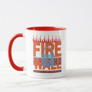 Taza Cortafuegos de redes informáticas en gráficos