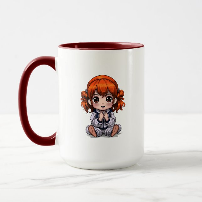 Taza Cortar el pelo naranja de chicas (Izquierda)