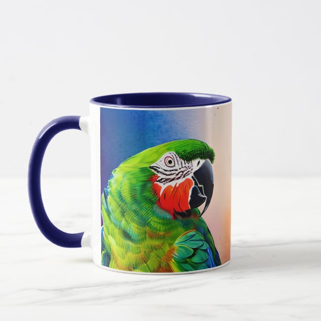 Taza Corte AI Generated Parrots (Izquierda)