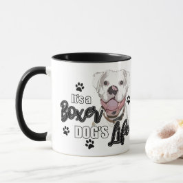 Taza Corte del Café del perro de la caja blanca