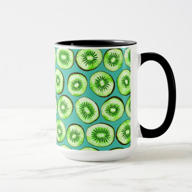 Taza Cortes de Kiwi en turquesa (Derecha)