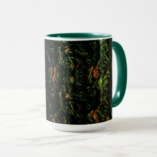 Taza Corteza de árbol bajo vidrio verde martillo