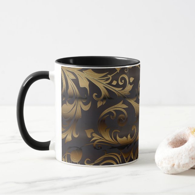 Taza Cortinas doradas 3 (Con donut)