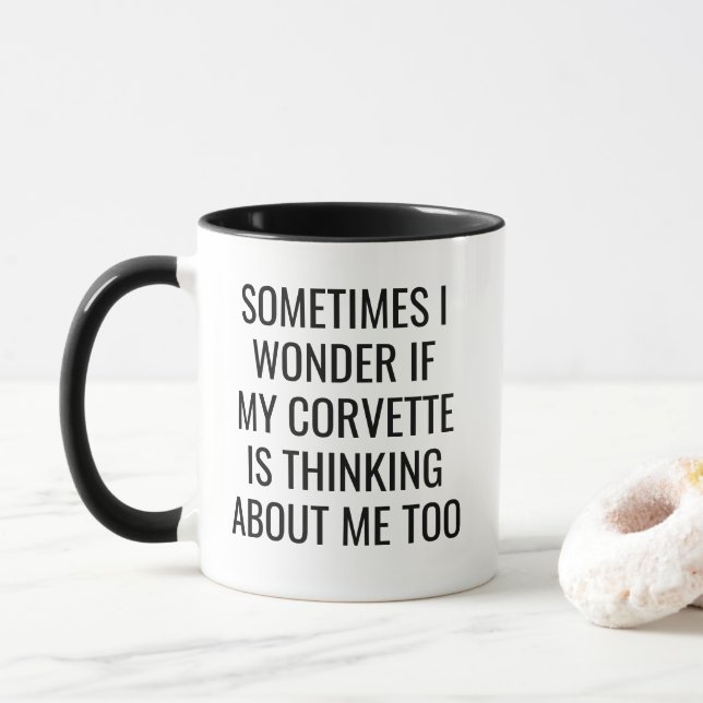 Taza Corvette Funny Car Lover (Con donut)