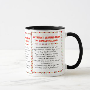 Taza Cosas divertidas I aprendido de mi Bracco Italiano