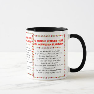 Taza Cosas divertidas I aprendido de mi Elkhound