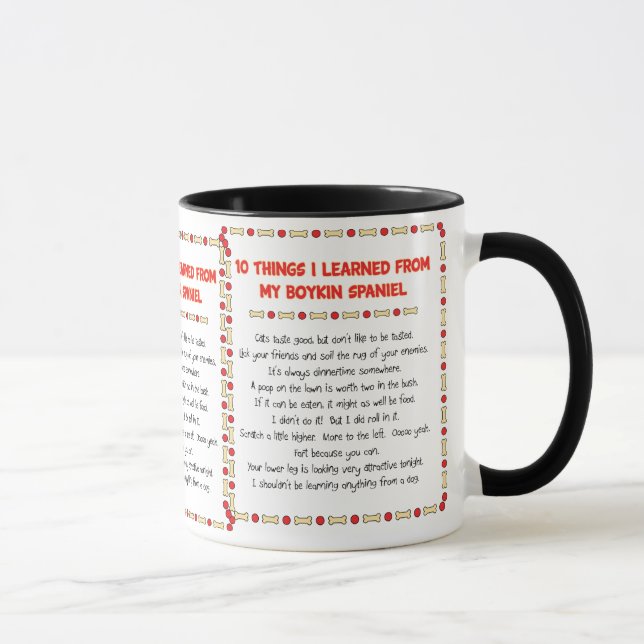 Taza Cosas divertidas I aprendido de mi perro de aguas (Derecha)