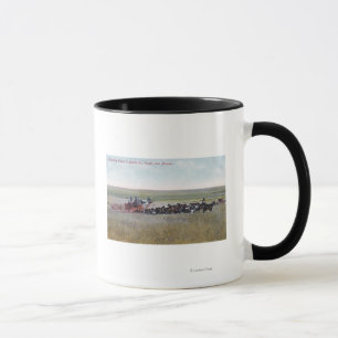 Taza Cosecha de escena del trigo