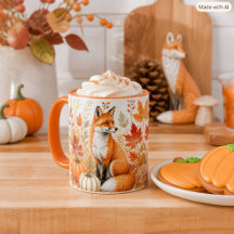 Cosecha de Otoño con Zorro y Calabazas Fauna 