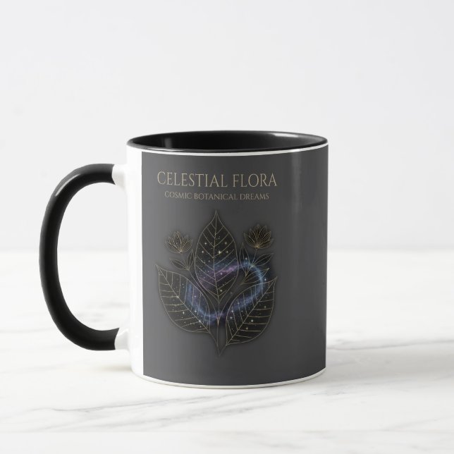 Taza Cosmic Botanical Shadows & Starry Plant Outlines (Izquierda)