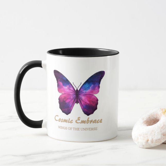 Taza Cosmic Butterfly Galaxy Wings (Con donut)