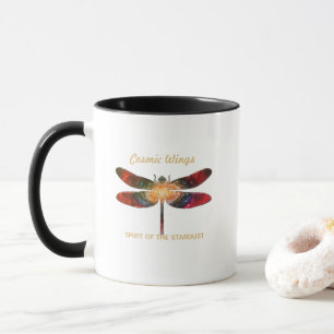 Taza Cosmic Dragonfly • Alas de Galaxia y Senderos de N