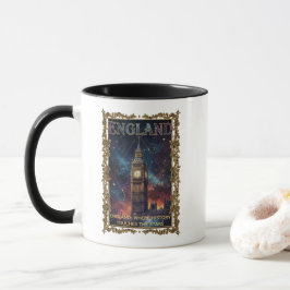 Taza Cosmic England Big Ben Celestial Art