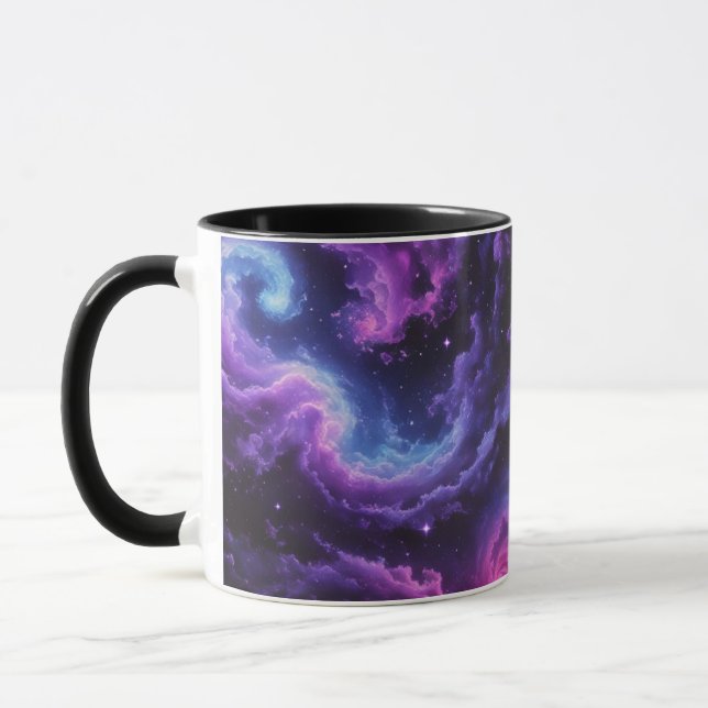 Taza Cosmic Galaxy Nebula Abstract Space Art Design (Izquierda)