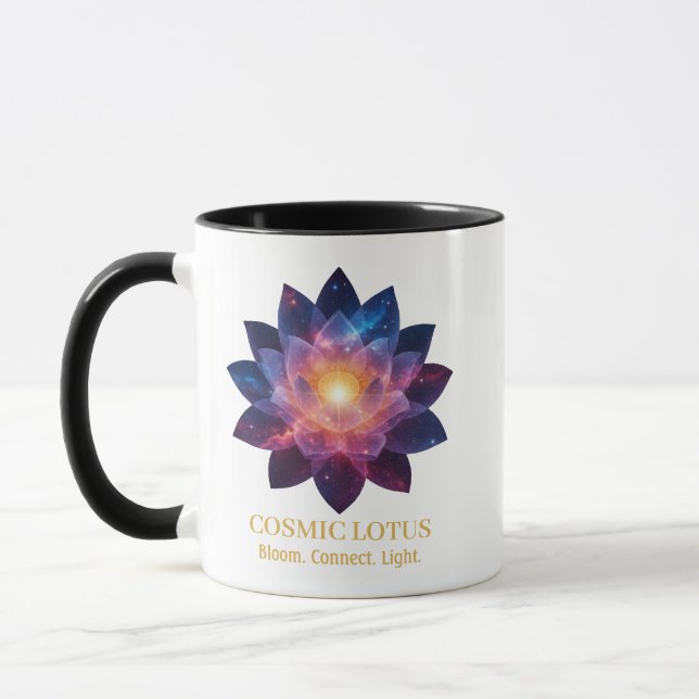 Taza Cosmic Lotus Flower | Galaxy Bloom Energy (Izquierda)
