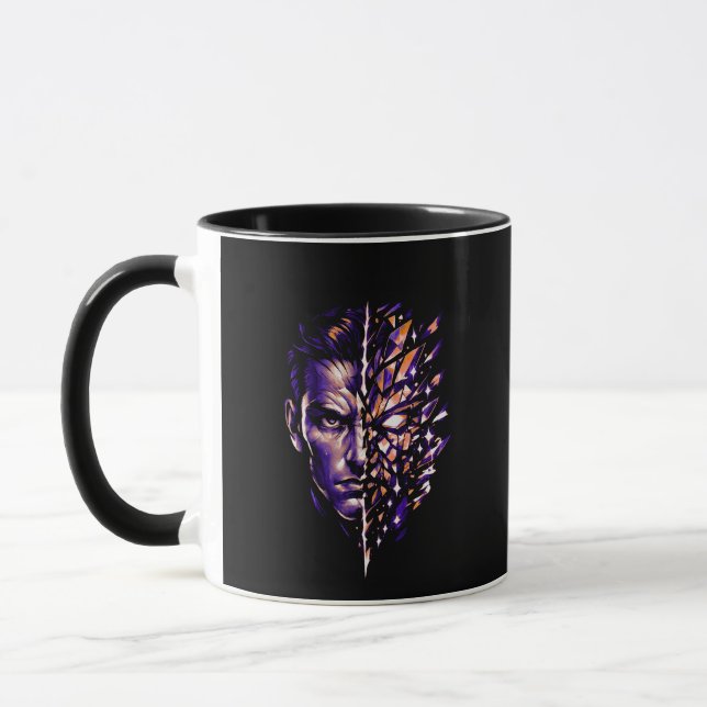 Taza Cosmic Mind Pressure | Futuristic Overthinking Art (Izquierda)