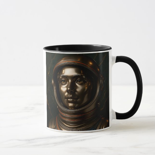 Taza Cosmonaute femme 3D bronze (Derecha)