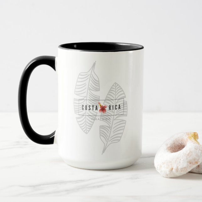Taza Costa Rica Pura Vida Hibiscus Flower (Con donut)
