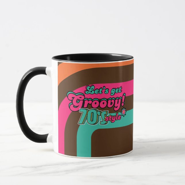 Taza Costumbre 70's Retro Disco Cumpleaños Boogie Groov (Izquierda)