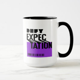 Taza Cotización motivacional con un código de barras