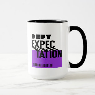 Taza Cotización motivacional con un código de barras