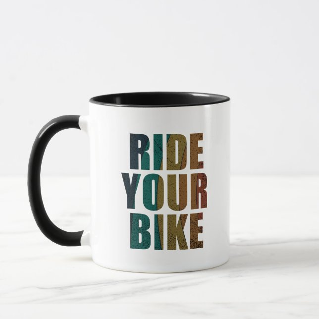 Taza Cotización motivadora de ciclismo de montaña (Izquierda)