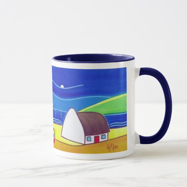 Taza Cottage irlandés en la mugre nocturna (Derecha)