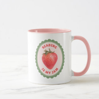 Taza Cottagecore Fresa Leer es mi Pasión Frase