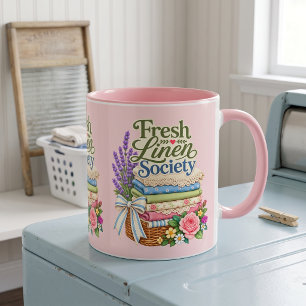 Taza Cottagecore Lavander Ropa Floral de Cama y Mesa