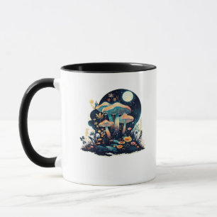 Taza Cottagecore y Feria de Hongos Goblincore Estético