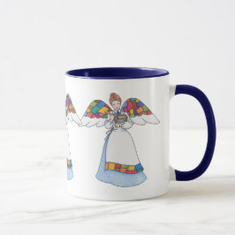 Taza Country Angel (Azul)