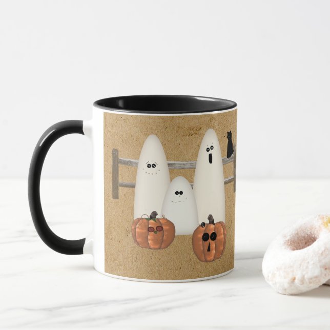 Taza Country Ghosts Halloween Mug (Con donut)