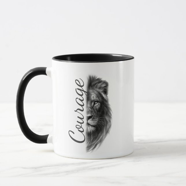 Taza Courage León Artístico Minimal-  (Izquierda)