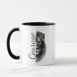 Taza Courage Lion Artistic Minimal- 