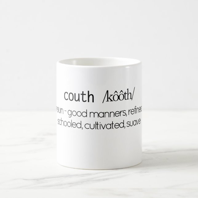 Taza Couth divertida del café con leche de la (Centro)