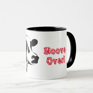 Taza Cow Moove sobre tazón de café de dos tonos