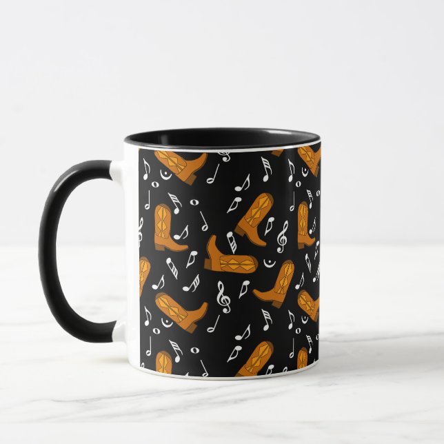 Taza Cowboy Boots Music Notes (Izquierda)