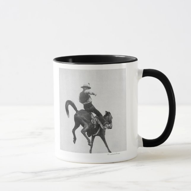 Taza Cowboy Ned Coy Riding Bronco (Derecha)