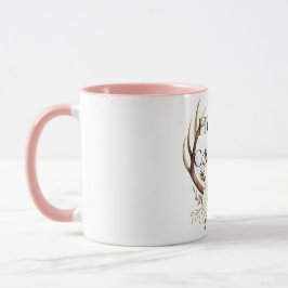 Taza Cowgirl Deer Antlers Floral