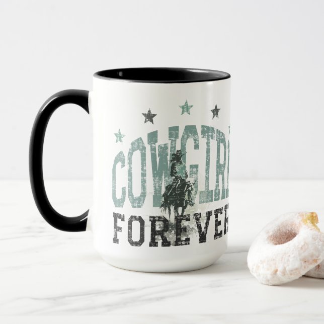 Taza Cowgirl Forever Western Trendy (Con donut)