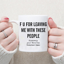Taza Coworker divertido huyendo / Café con humor en la