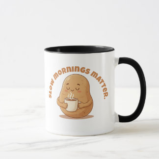 Taza Cozy Brown Cartoon Potato Warm Mug Morning Art