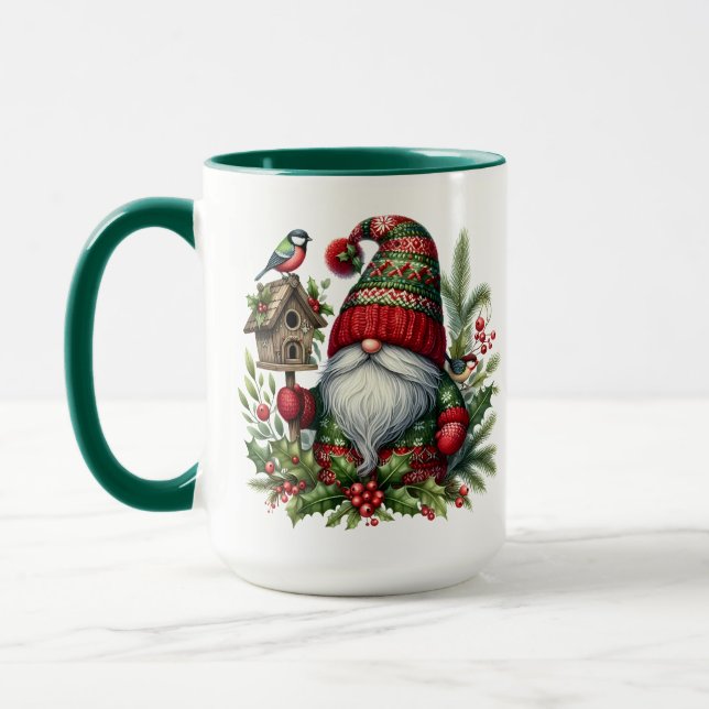 Taza Cozy Christmas Gnome Art – Festive Holiday (Izquierda)